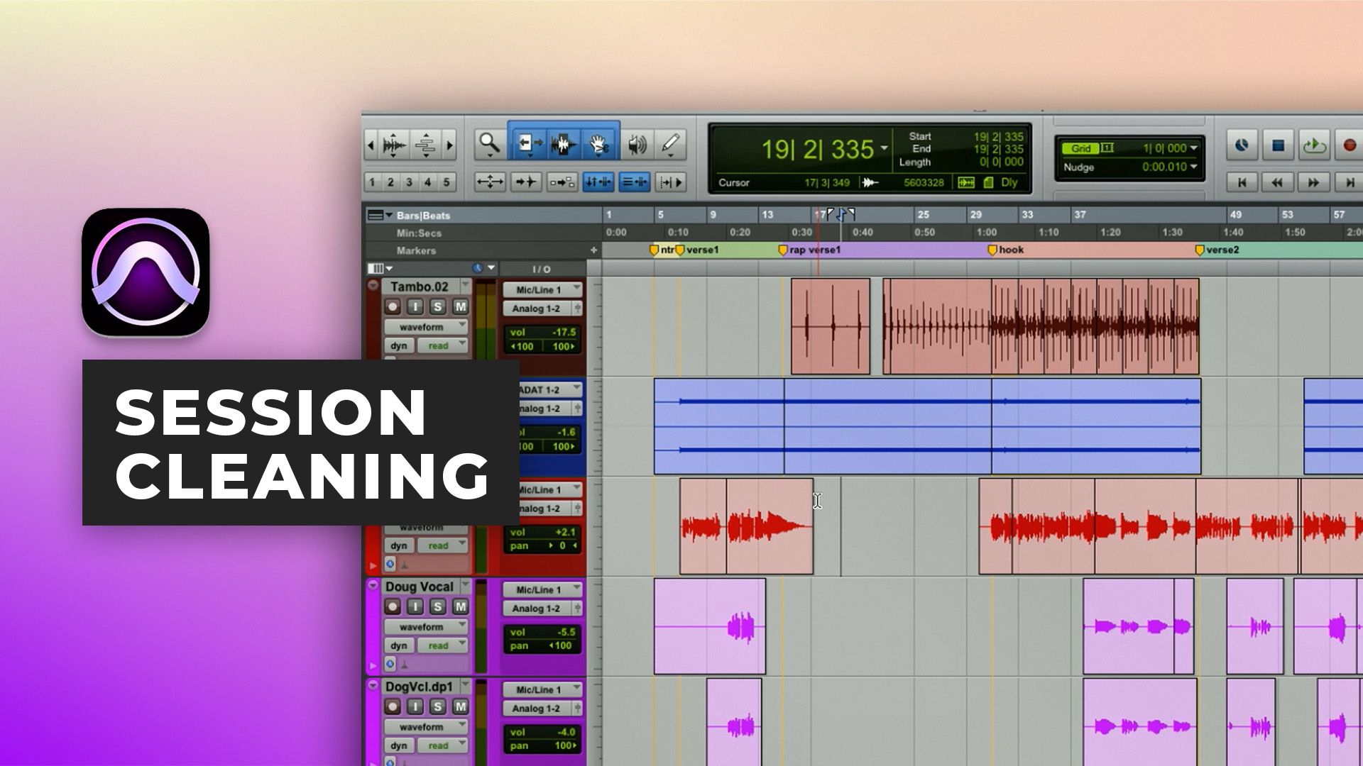 Session cleaning in Pro Tools