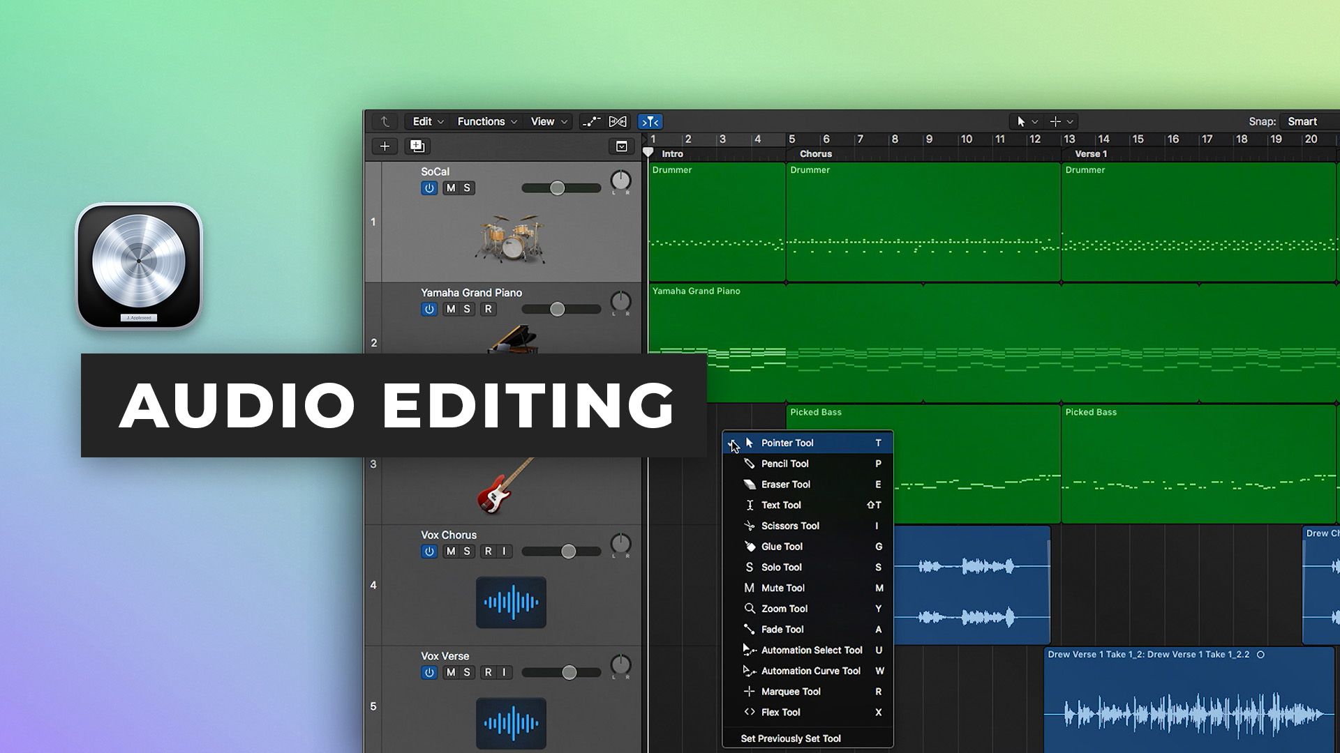 Audio editing in Logic Pro X